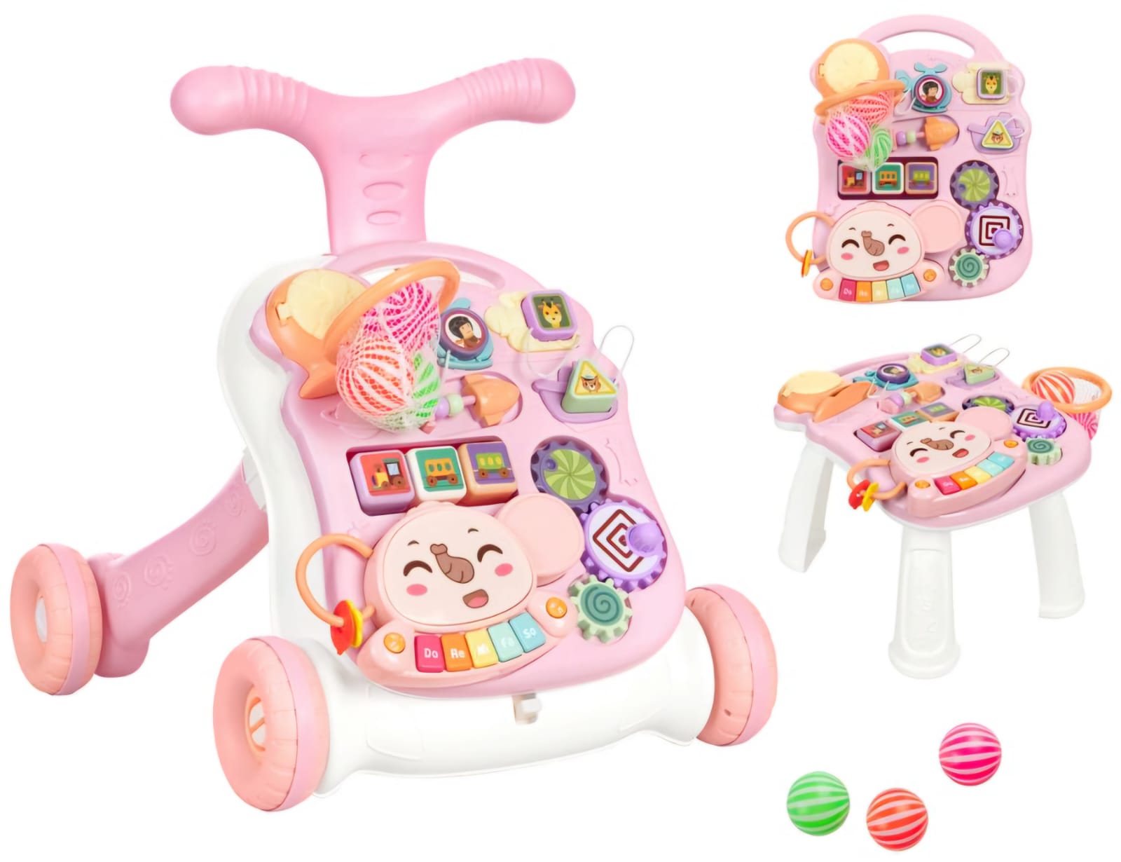 Antepremergător 3 în 1 cu măsuță interactivă detașabilă